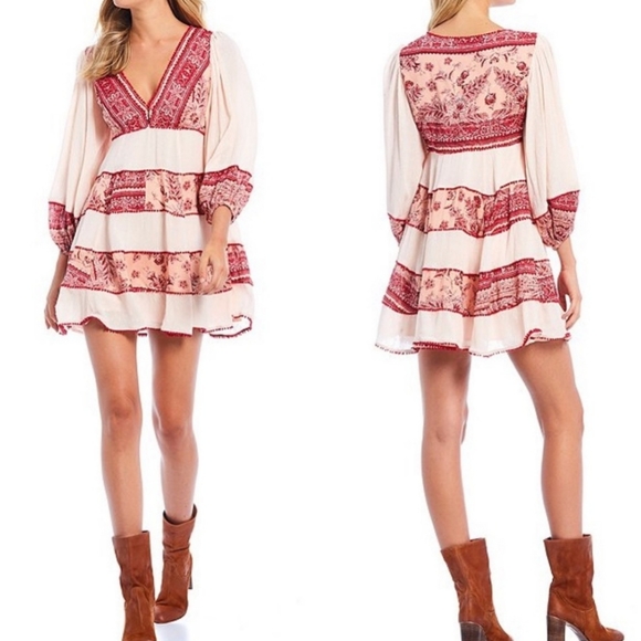 Free People Dresses & Skirts - NWT Free People My Love Blouson Sleeve Mini Dress